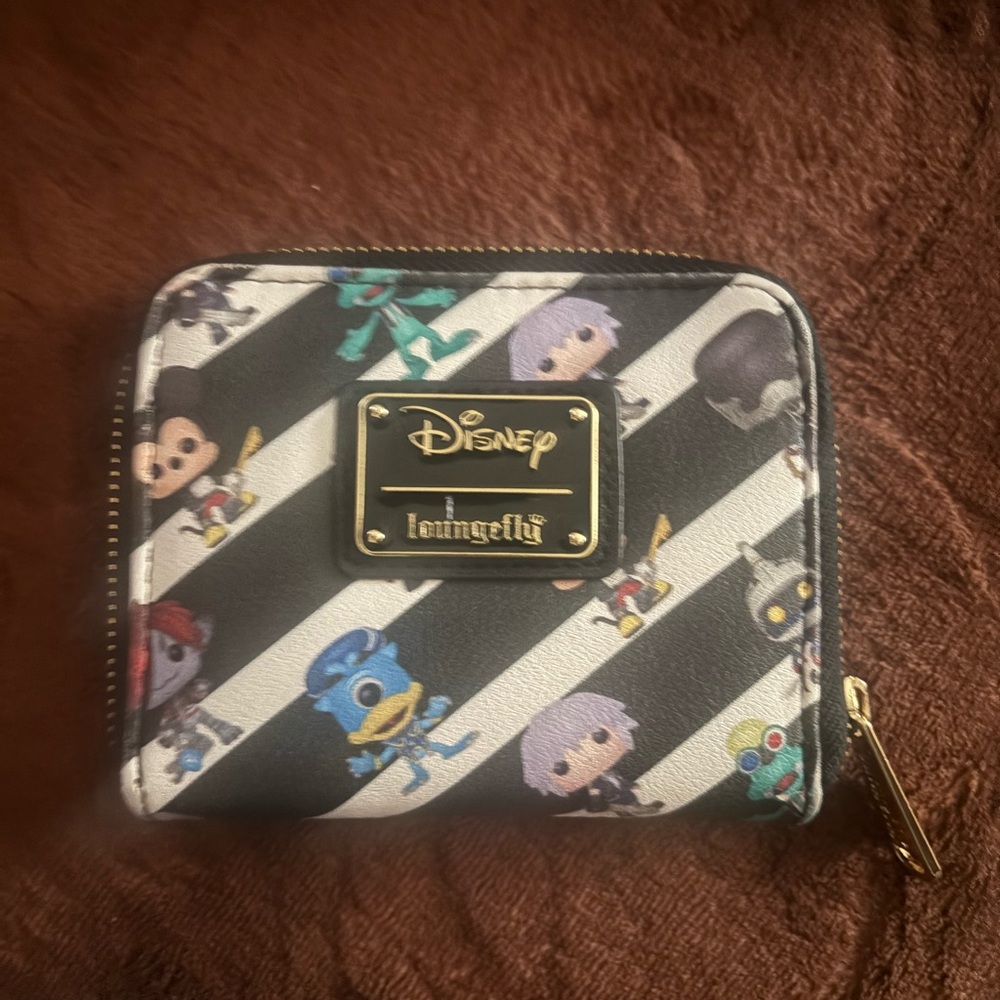 Loungefly Disney Character Striped Wallet - Black and White